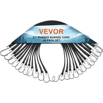 Autodoplněk Vevor Guma pro upevnění 50 ks, šířka 19.8 mm, délka 21", ocelové s-háky