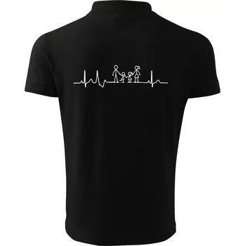 Pánská košile EKG rodina - kluk holka - Polokošile pánská Pique Polo 203 - 2XL ( Černá )