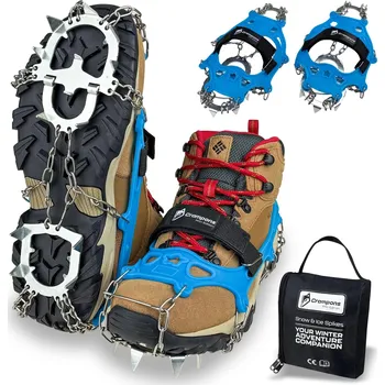 Cyklistické návleky PROTISKLUZOVÉ TURISTICKÉ NÁVLEKY NA OBUV ŘETĚZY HROTY TREKINGOVÉ POUZDRO - 37-40 CRAMPONS PRO+