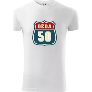 Pánská móda Děda 50 - Viper FIT - Pánské zůžené tričko - 2XL ( Bílá )