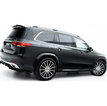 Tuning Maxton Design difuzory pod boční prahy pro Mercedes GLS X167 AMG-Line Facelift, černý lesklý plast ABS