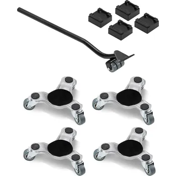 Nábytkové kování Vevor Vozík na nábytek, 440 lbs nosnost, 3 kolečka, 6.3" ocel s trojnožkou