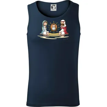 Ježíšek v jesličkách - Tílko pánské Core - M ( Námořní modrá (téměř černá) )