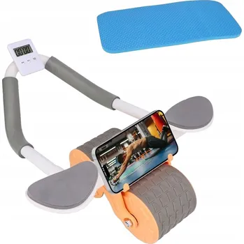 KOLEČKO NA BŘICHO ROLLER AB WHEEL S AUTOMATICKÝM ODRAZEM PRO CVIČENÍ BŘIŠNÍCH SVALŮ