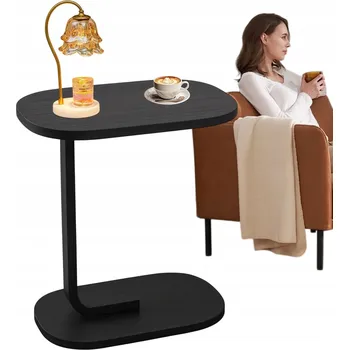 Konferenční stolek Stolik oválný dřevěný béžový