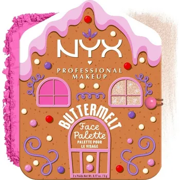 Paletka dekorativní kosmetiky NYX Professional Makeup - Buttermelt Face Palette Paletky očních stínů Bílá unisex