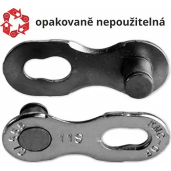 Řetěz na kolo Spojka řetězu KMC Missing Link 11 speed EPT povrch, šedý, balení 5ks, cena za balení