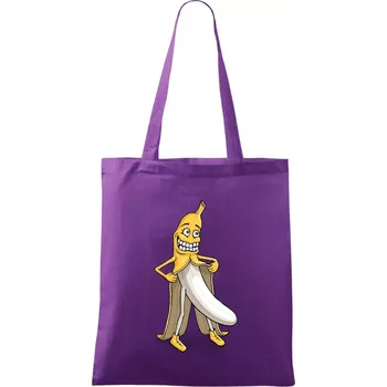 Úchylný banán (Hana-creative) - Taška bavlněná - 42 x 38 cm ( Fialová )