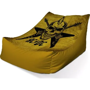 Sedací pytel Sablio Sedací vak Lounge ACDC Lebka - 80 x 95 x 50 cm