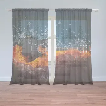 Záclona Sablio Záclony Ohnivá kytara: 2ks 150x250cm