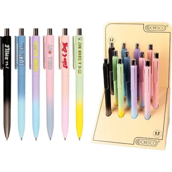 CRESCO Pero kuličkové NOTE (mix /cena 1ks) modrá náplň