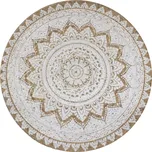 ZBXL Kusový koberec ze splétané juty s potiskem 150 cm kulatý