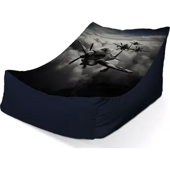 Sedací pytel Sablio Sedací vak Lounge Stíhací letadla - 80 x 95 x 50 cm