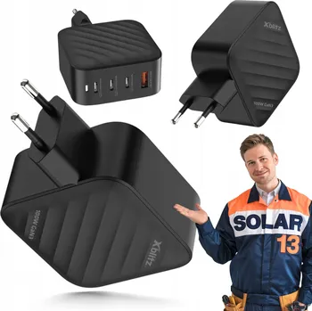 Síťová nabíječka Xblitz XC3 GaN3 PD100W 3x USB-C + USB-A