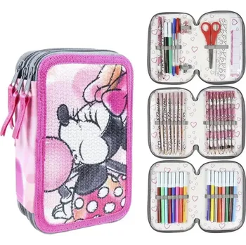 Školní batoh Školní penál třípatrový s náplní Minnie PEBH1290 - SLEVA 3% s kodem radost25