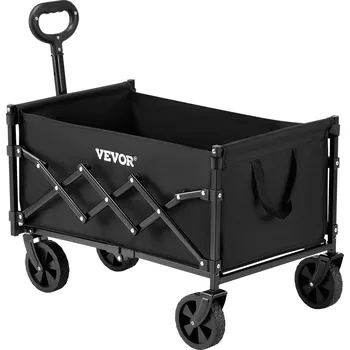 Zahradní vozík Vevor Skládací vozík 120L 225LBS, terénní kola, nastavitelná rukojeť