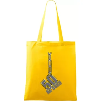 50 let na krku řetěz - Taška bavlněná - 42 x 38 cm ( Žlutá )