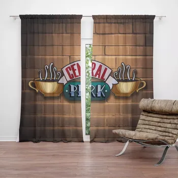 Závěs Sablio Závěs Seriál přátelé CENTRAL PERK Cihly: 2ks 140x250cm