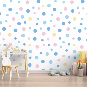 Tapeta Sablio Tapeta Barevné puntíky na bílé - 125x75 cm