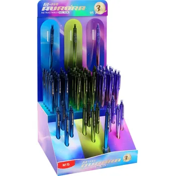Display SET Pero gelové M&G T-TEC AURORA (70 ks) - modrá náplň