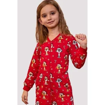 Dívčí overal Cornette Dog 3 Červená 134-140