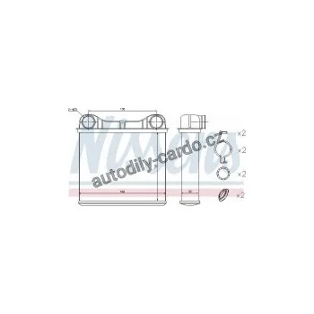 Chladič motoru Výměník tepla NISSENS 72049