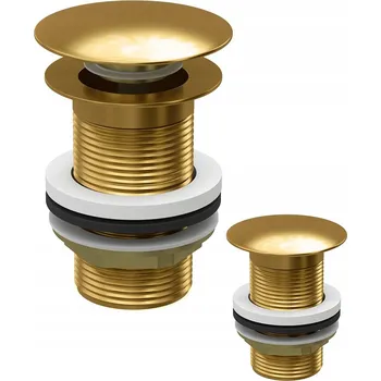 Sifon Zlatá umyvadlová výpusť automatická, velká, bez přepadu, pro sifon BP