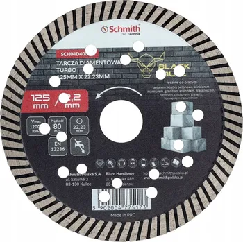 Řezný kotouč Diamantový kotouč TURBO 125mm Black Bull Schmith