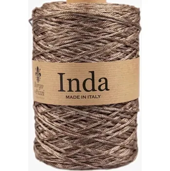 Příze Borgo de Pazzi Inda 25 Hnědobéžový melír (Špagátová příze Inda 25 Beige marrone melange)