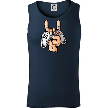 Gamer - gamepad paroháč - Tílko pánské Core - 2XL ( Námořní modrá (velmi tmavá - téměř černá) )