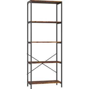 regál 5úrovňový stojící regál 79 x 35 x 161 cm | rustikálně hnědý