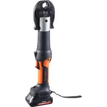 Sada nářadí Vevor Elektrický lis na potrubí m15 m22 m28 2×18V 2.0Ah, nabíječka a kufřík