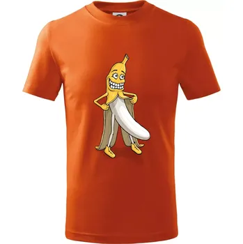 Úchylný banán (Hana-creative) - Tričko dětské bavlněné - 98 cm / 2 roky ( Oranžová )