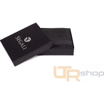 Módní doplněk 55566 pánská kožená peněženka Segali - Black