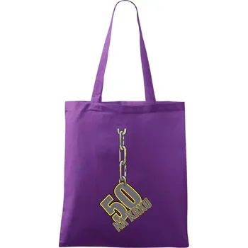 50 let na krku řetěz - Taška bavlněná - 42 x 38 cm ( Fialová )