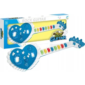 Hudební nástroj pro děti Interaktivní kytara pro děti se světelnými efekty - hudební nástroj ve tvaru srdce