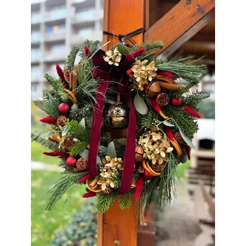 Věnec Květiny Strašnice Adventní věnec Premium zelený 35 cm