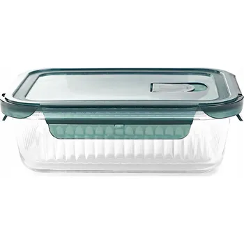 Dóza na potraviny Obdélníková skleněná dóza REMMIE L 1,04 l HOMLA