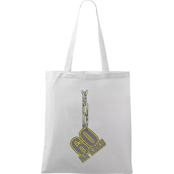 60 let na krku řetěz - Taška bavlněná - 42 x 38 cm ( Bílá )