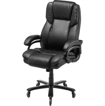 Vevor Kancelářská židle vysoké oper., nast. výška/náklon, pu kůže, černá