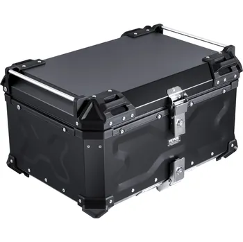 Auto-moto Vevor Horní kufr na motorku 65L, hliníkový, vodotěsný, s polštářem a zámkem