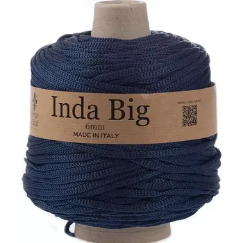 Příze Borgo de Pazzi Inda Big 9 Tmavě modrá (Špagátová příze Inda Big Tmavě modrá)