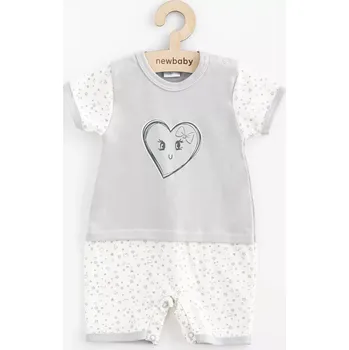Kojenecký overall letní bavlněný overal new baby srdíčka