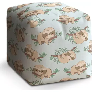 Taburet Sablio Taburet Cube Lenochodi na větvi: 40x40x40 cm