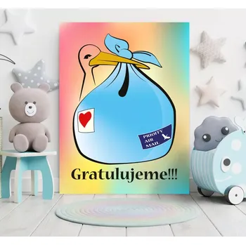 Plechová cedule Sablio Dárková cedulka Gratulujeme!!! 2: 30x40 cm