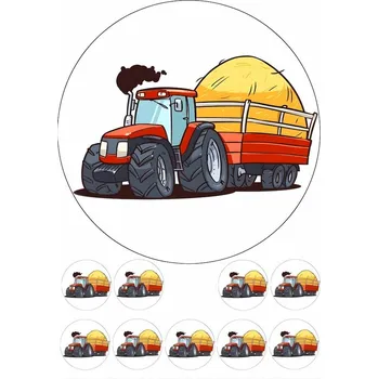 Jedlá dekorace na dort Traktor tisk na jedlý papír