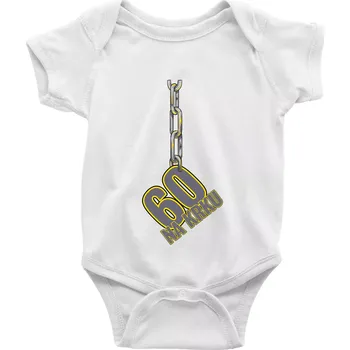 Kojenecký body 60 let na krku řetěz - Body kojenecké s krátkým rukávem - Krátký r. do 3 měs ( Bílá )