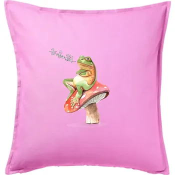Polštář To chce klid žába - Polštář 50x50 - 50x50 - Pouze potah ( Růžová )