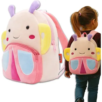 Dětský batoh Camerazar Dětský plyšový batoh pro předškoláky se zipem MOTÝL