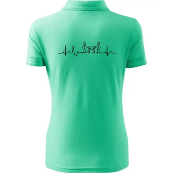 EKG rodina a dvě holky - Polokošile dámská Pique Polo - XL ( Mátová )